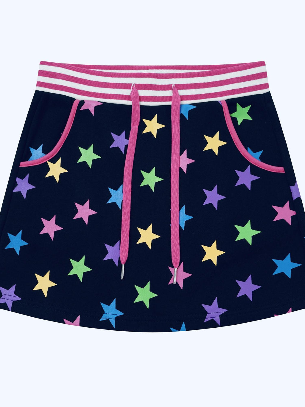 BlackBerry Midnight Rainbow Star Print Women's Casual Top & Shorts Sets