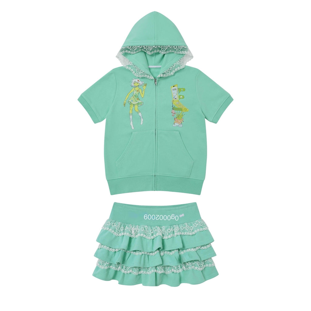 BlackBerry_Mint_Octopus_Print_Hooded_Cardigan_Women's_High_Waist_Aline_Matching_Skirt_Sets_1052183312730_MISSTT