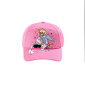 BlackBerry_Pink_Angel_Lettering_Ruffled_Extended_Brim_Women's_Cotton_Baseball_Caps_892962437916_MISSTT