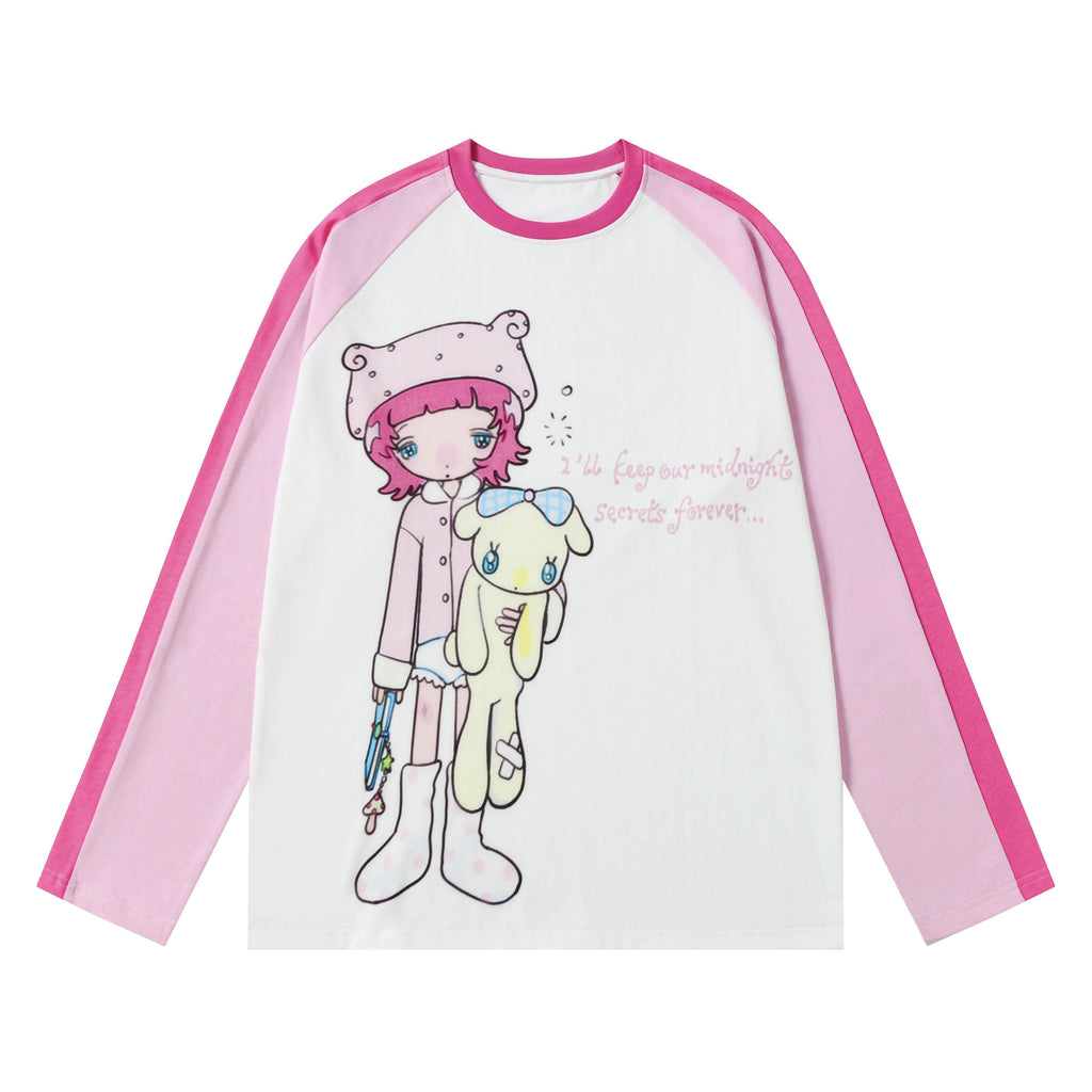 BlackBerry_Pink_Collab_Girly_Loose_Fit_Women's_100_Percent_Cotton_Long_Sleeve_T-shirts_902252254483_MISSTT