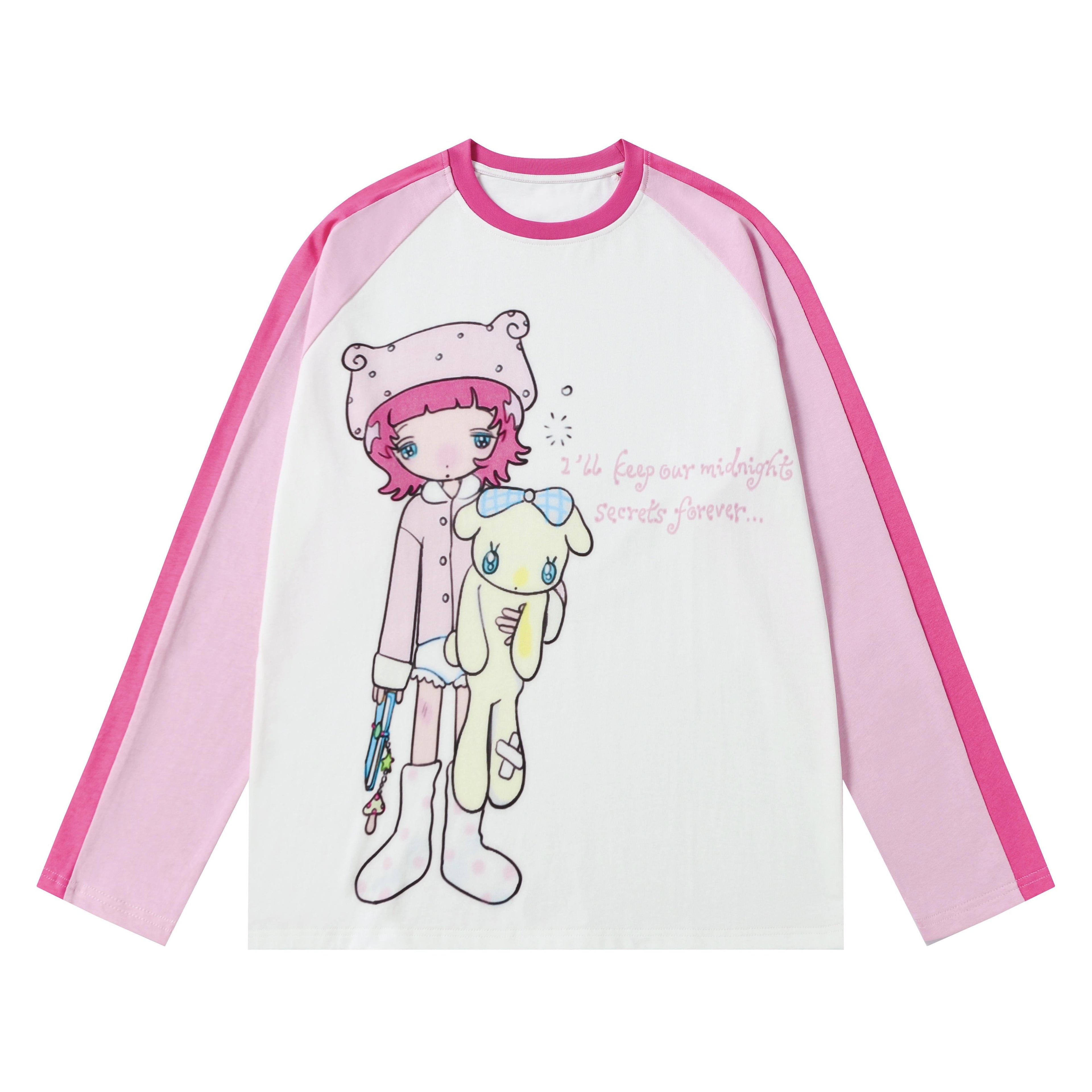 BlackBerry_Pink_Collab_Girly_Loose_Fit_Women's_100_Percent_Cotton_Long_Sleeve_T-shirts_902252254483_MISSTT
