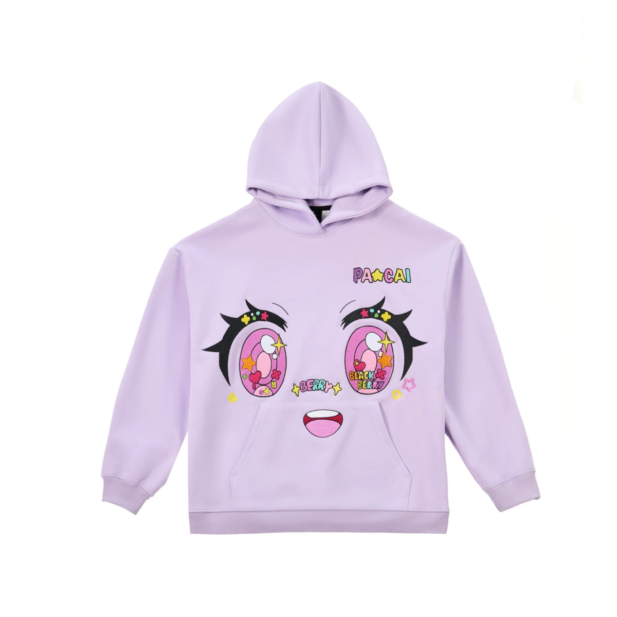 BlackBerry_Purple_Comic_Embroidered_Hooded_Expression_Women's_Sweatshirts_892963053650_MISSTT