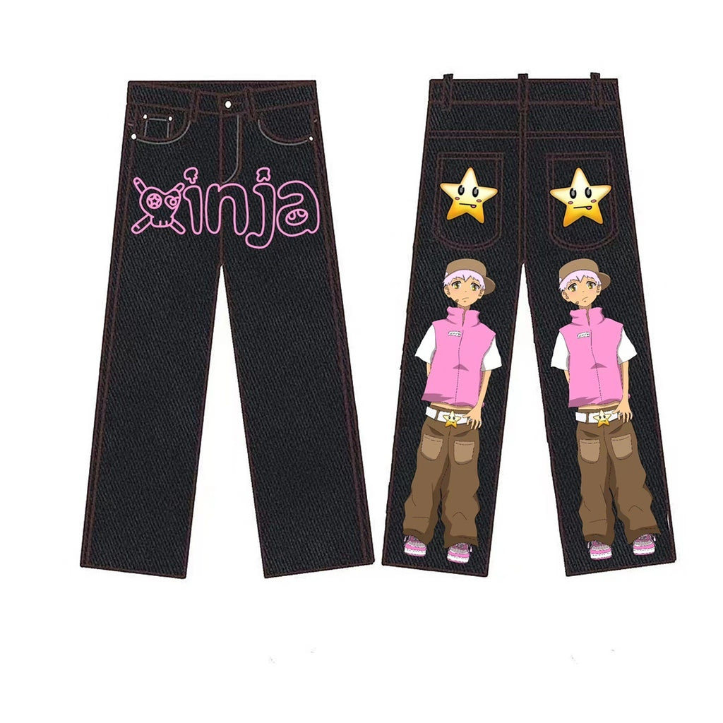 BlackBerry_Street_Ninja_Graphic_Women's_100_Percent_Cotton_Straight-leg_Jeans_676781877029_MISSTT
