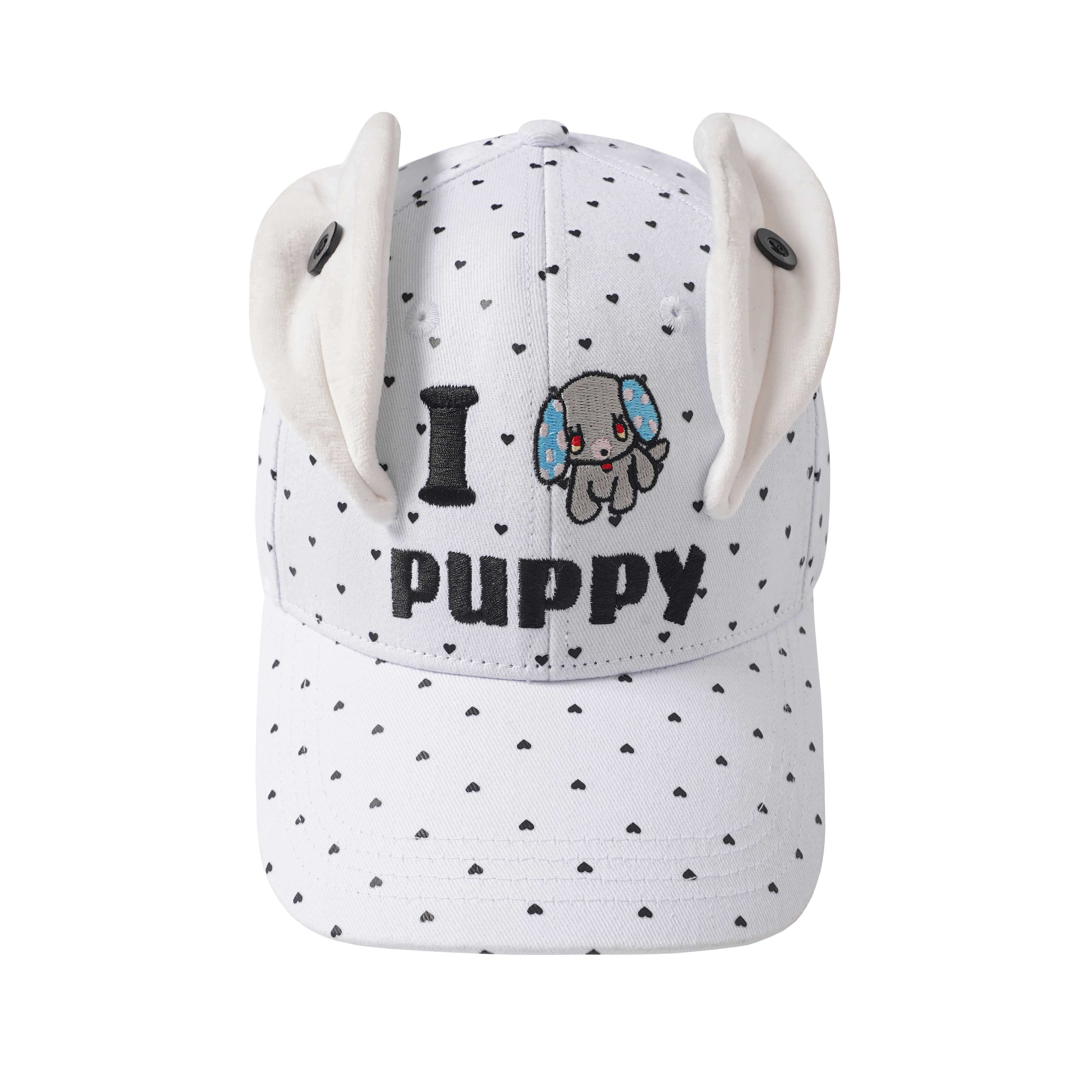 BlackBerry_White_Cartoon_Puppy_Ears_Heart_Adjustable_Women's_Cotton_Baseball_Caps_1032949707752_MISSTT
