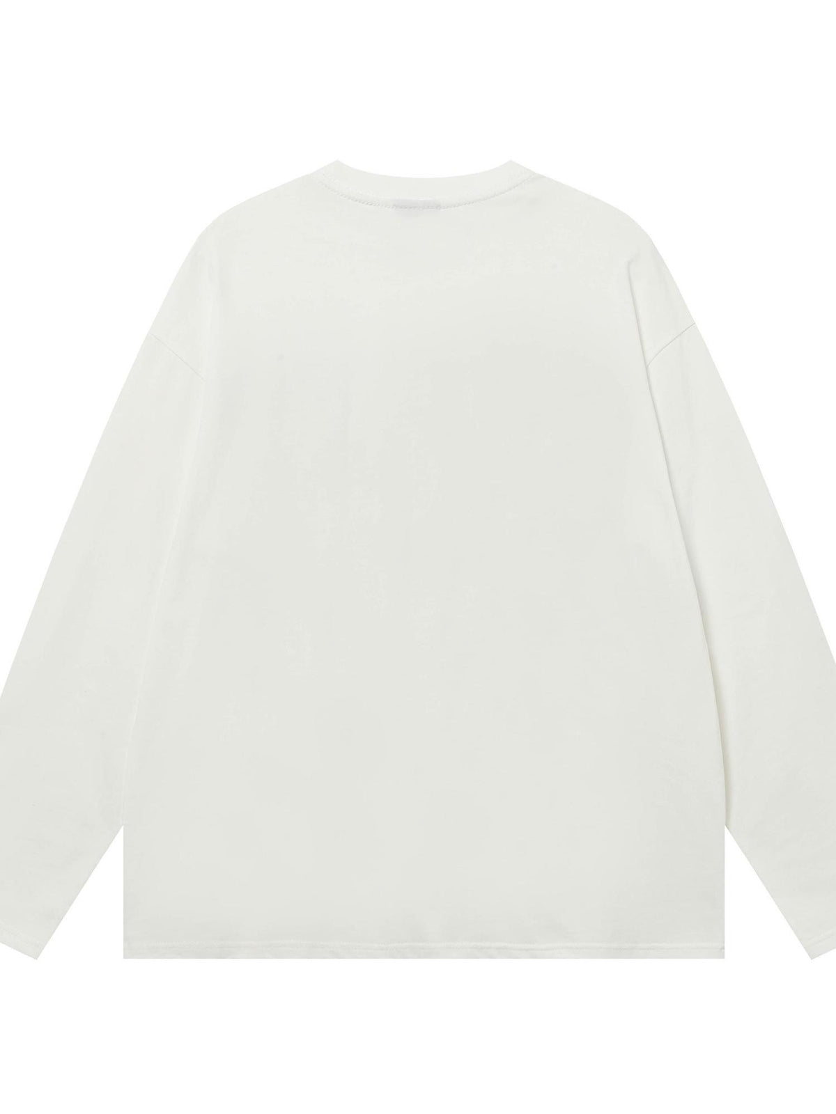 BlackBerry White Slogan Print Loose Fit Women's 100 Percent Cotton Long Sleeve T-shirts