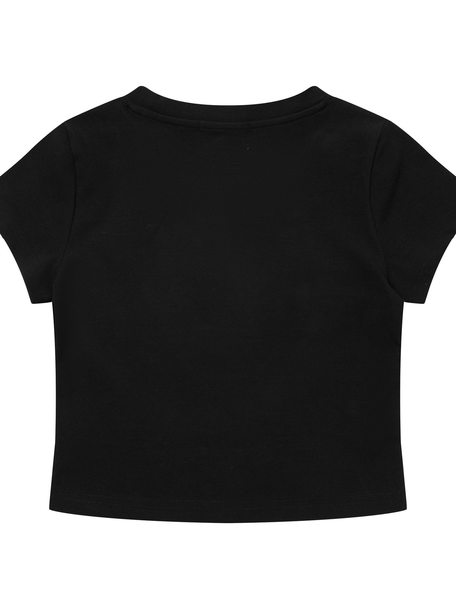 BlackBerry Workwear Printed Loose Round Neck Short Sleeve Women's Other Material Crop Tops