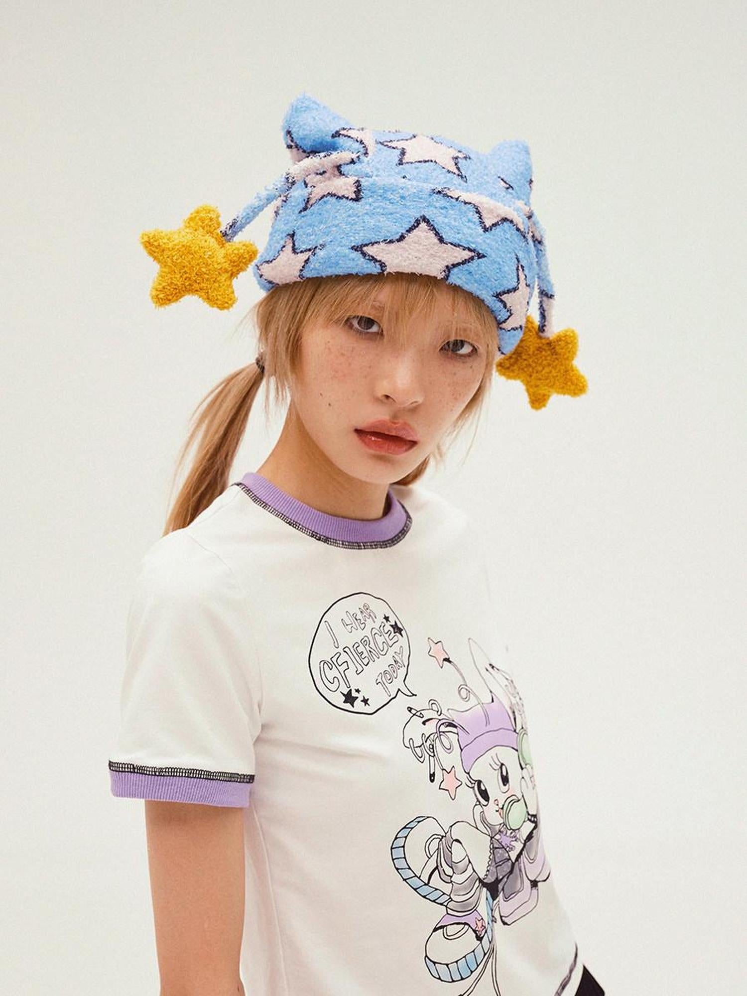 CFIERCE Adjustable Fashion Unisex Polyester Bucket Style Yellow Blue Hat