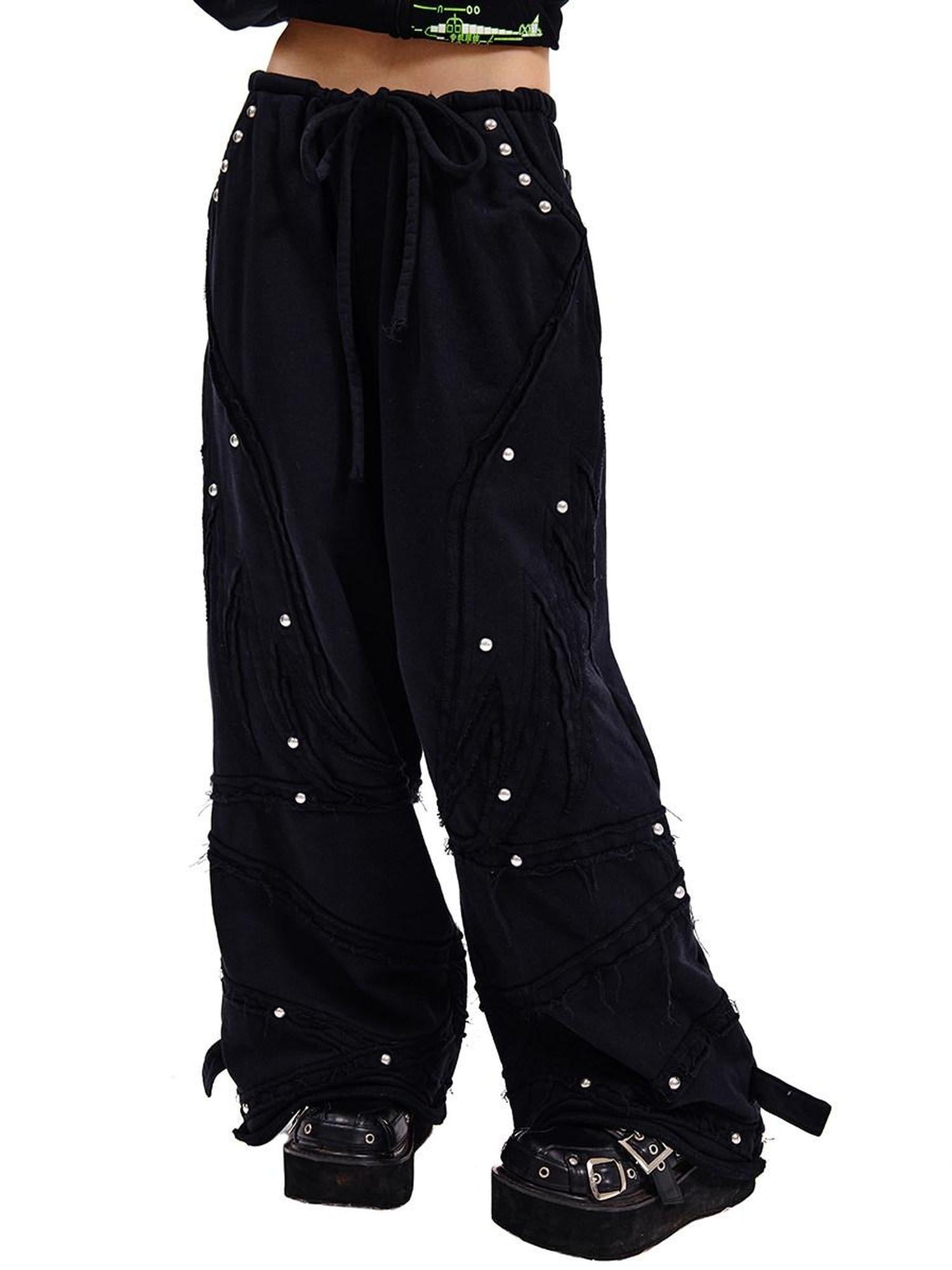 CFIERCE Angel Print 100 Percent Cotton Casual Wide Leg Natural Waist Youth Unisex Pants