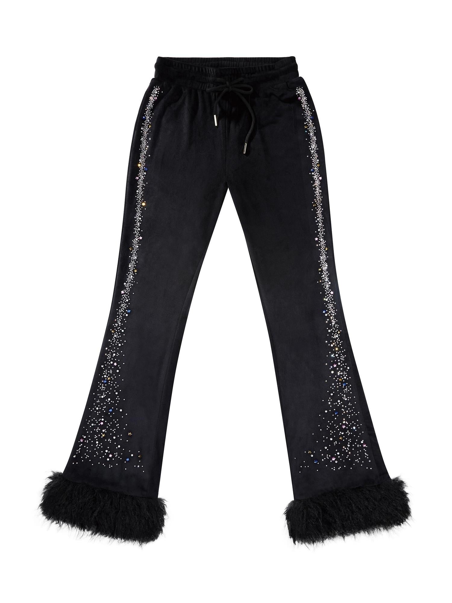 CFIERCE Asymmetric High Waist Slim Straight Leg Original Womens Black White Stretch