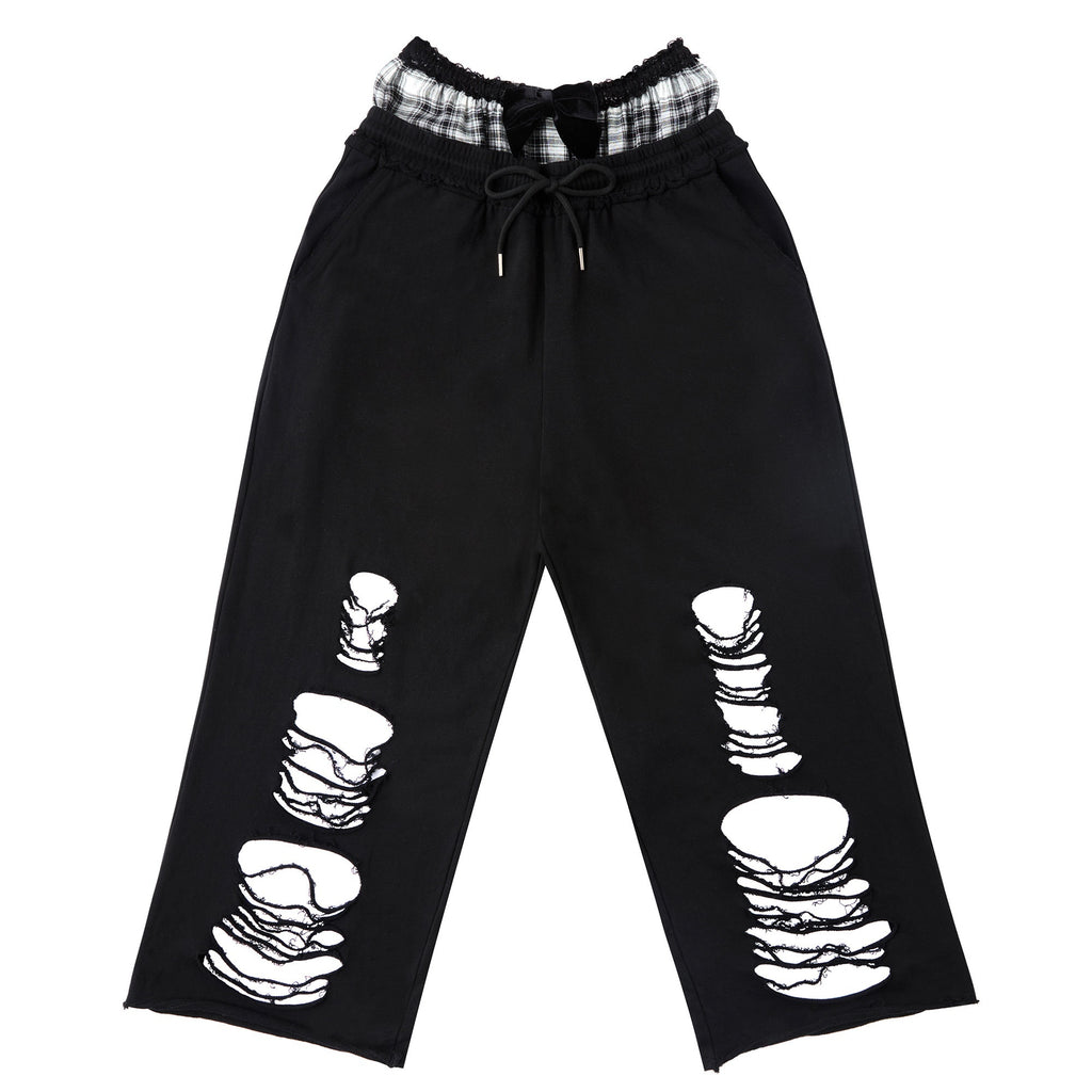 CFIERCE_Asymmetric_Street_Loose_Fit_Straight_Leg_High_Waist_Quick_Dry_Cotton_Black_Pants_MISSTT