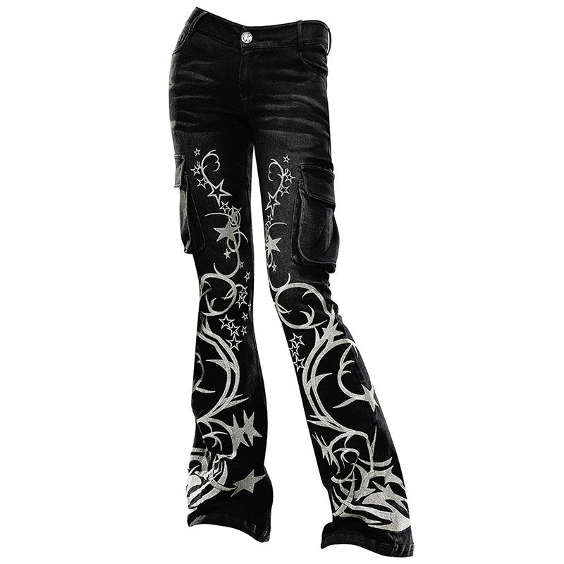 CFIERCE_Black_High_Waist_Slight_Stretch_Cotton_Streetwear_Straight_Fit_Girls_Pants_MISSTT
