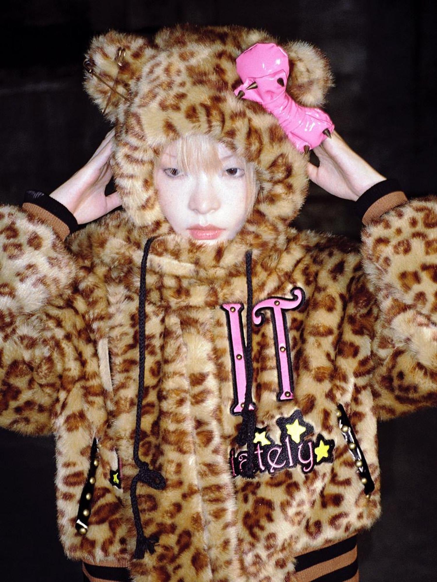 CFIERCE Bold Leopard Print Adjustable Lightweight Polyester Streetwear Unisex Jacket