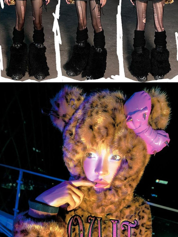 CFIERCE Bold Leopard Print Adjustable Lightweight Polyester Streetwear Unisex Jacket