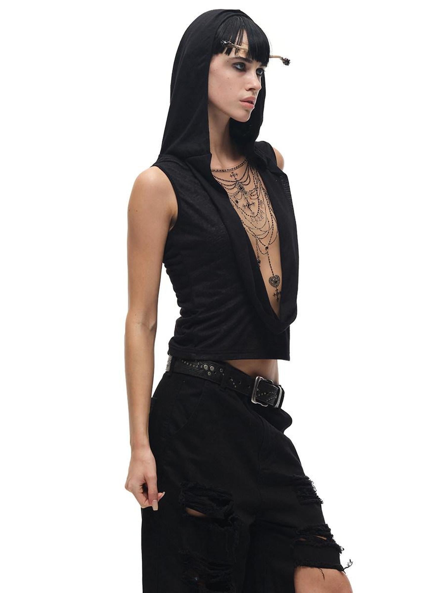 CFIERCE Breathable Cutout Commuter Slim Fit Unisex Polyester Linen Short Pullover Top