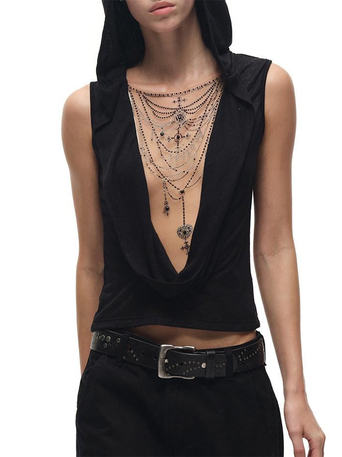 CFIERCE Breathable Cutout Commuter Slim Fit Unisex Polyester Linen Short Pullover Top