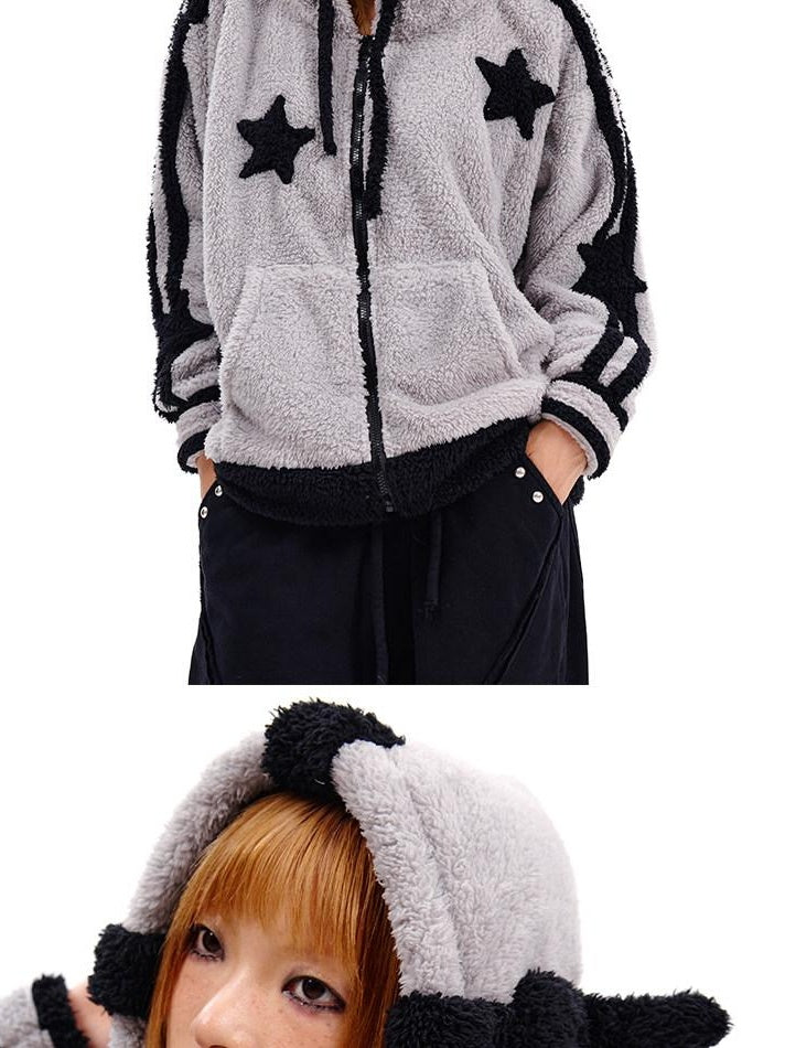 CFIERCE Casual Oversized Hooded Long Sleeve Unisex Student Polyester Hoodie