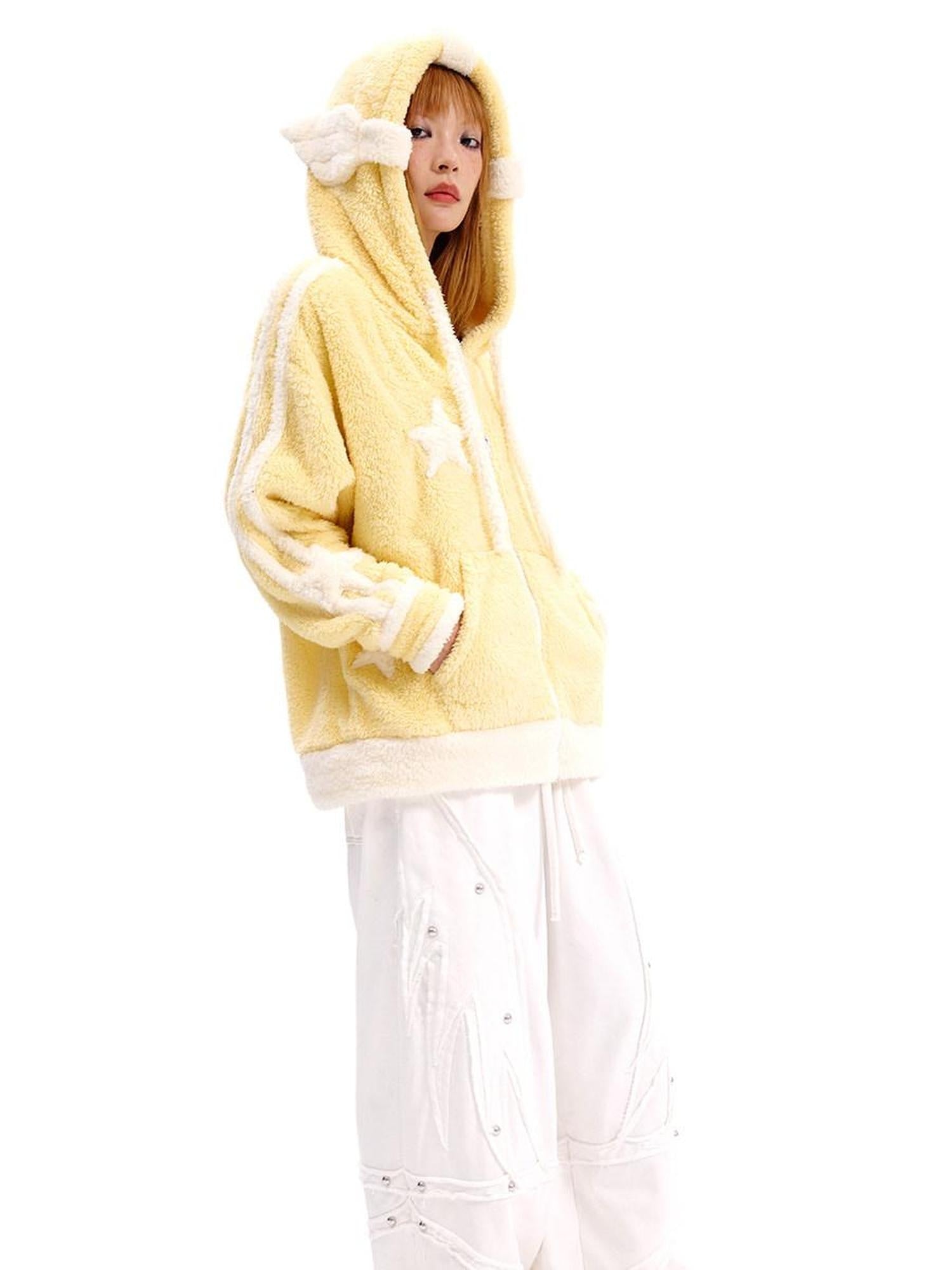 CFIERCE Casual Oversized Hooded Long Sleeve Unisex Student Polyester Hoodie