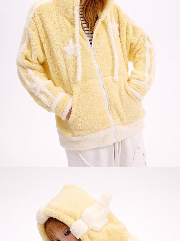 CFIERCE Casual Oversized Hooded Long Sleeve Unisex Student Polyester Hoodie