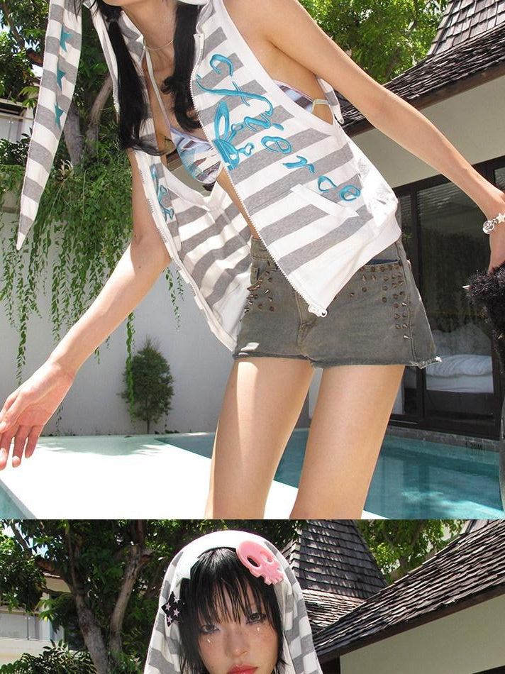 CFIERCE Cute Cotton H Cut Unpadded Unisex Gray Soft Breathable Tank Top