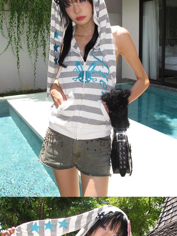 CFIERCE Cute Cotton H Cut Unpadded Unisex Gray Soft Breathable Tank Top