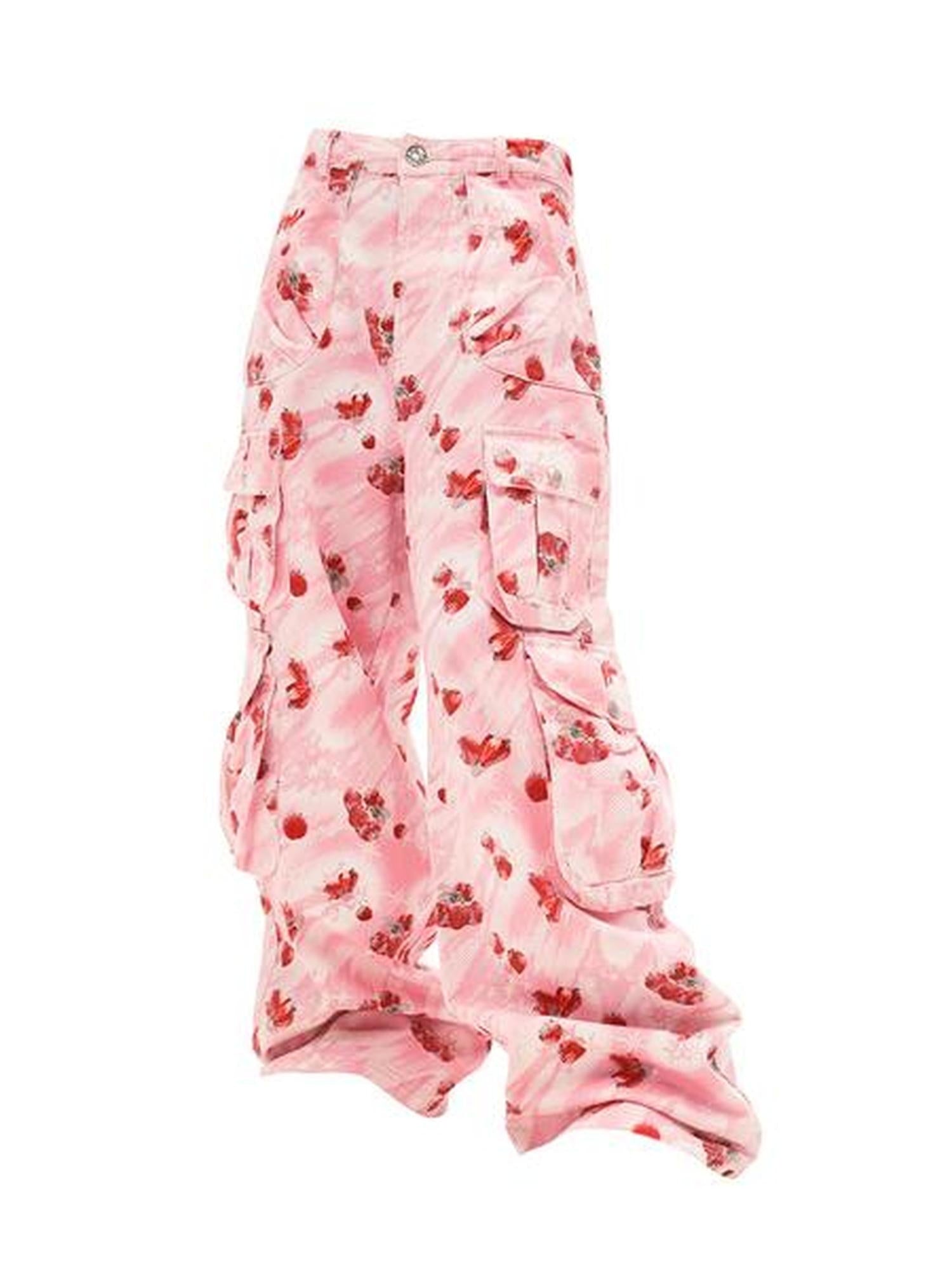 CFIERCE Cute Pink Low Rise Loose Fit Zipper Details Youth Denim Jeans