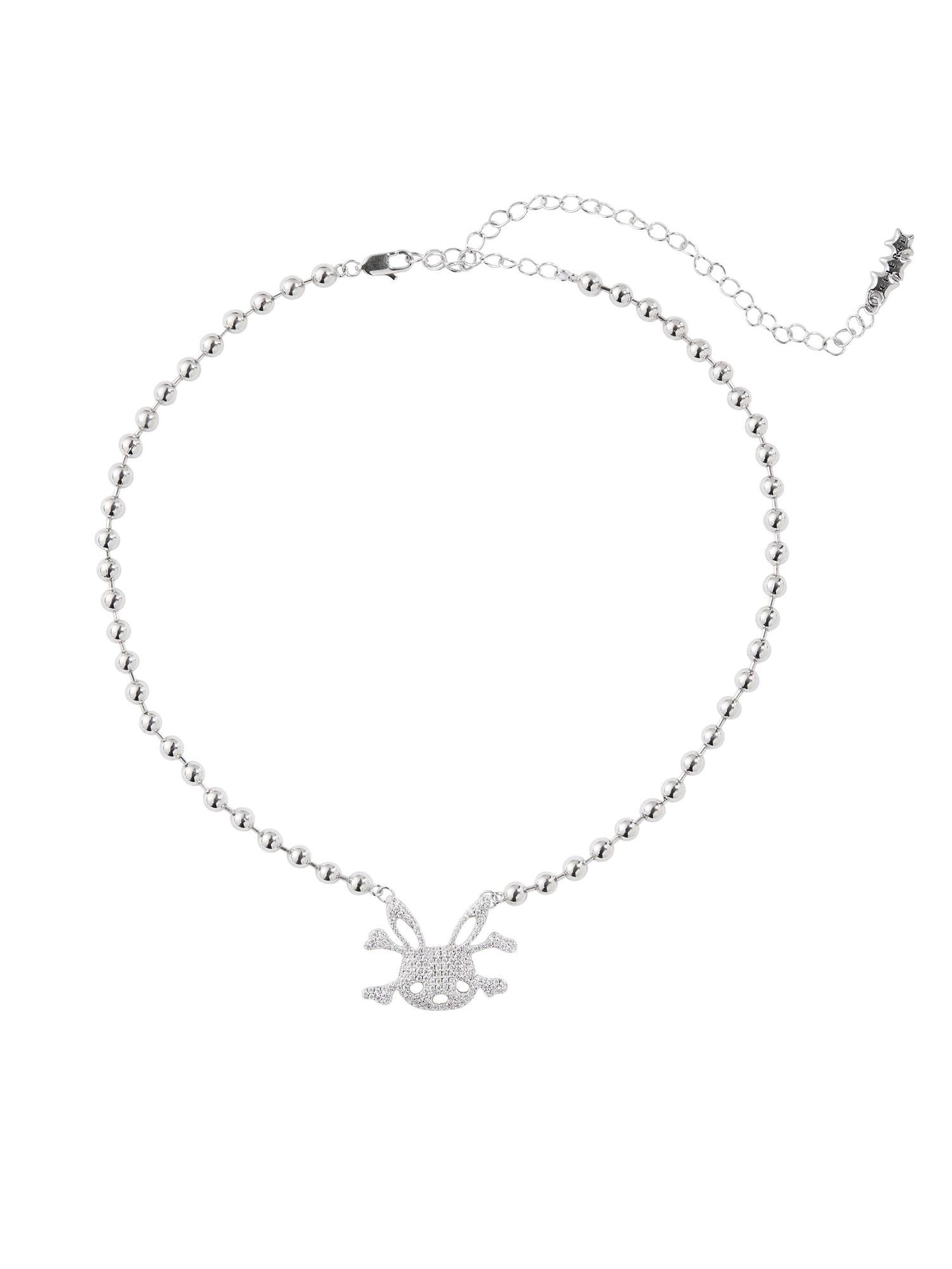 CFIERCE Edgy Punk Copper Chain Unisex Silver Black White Charm Pendant