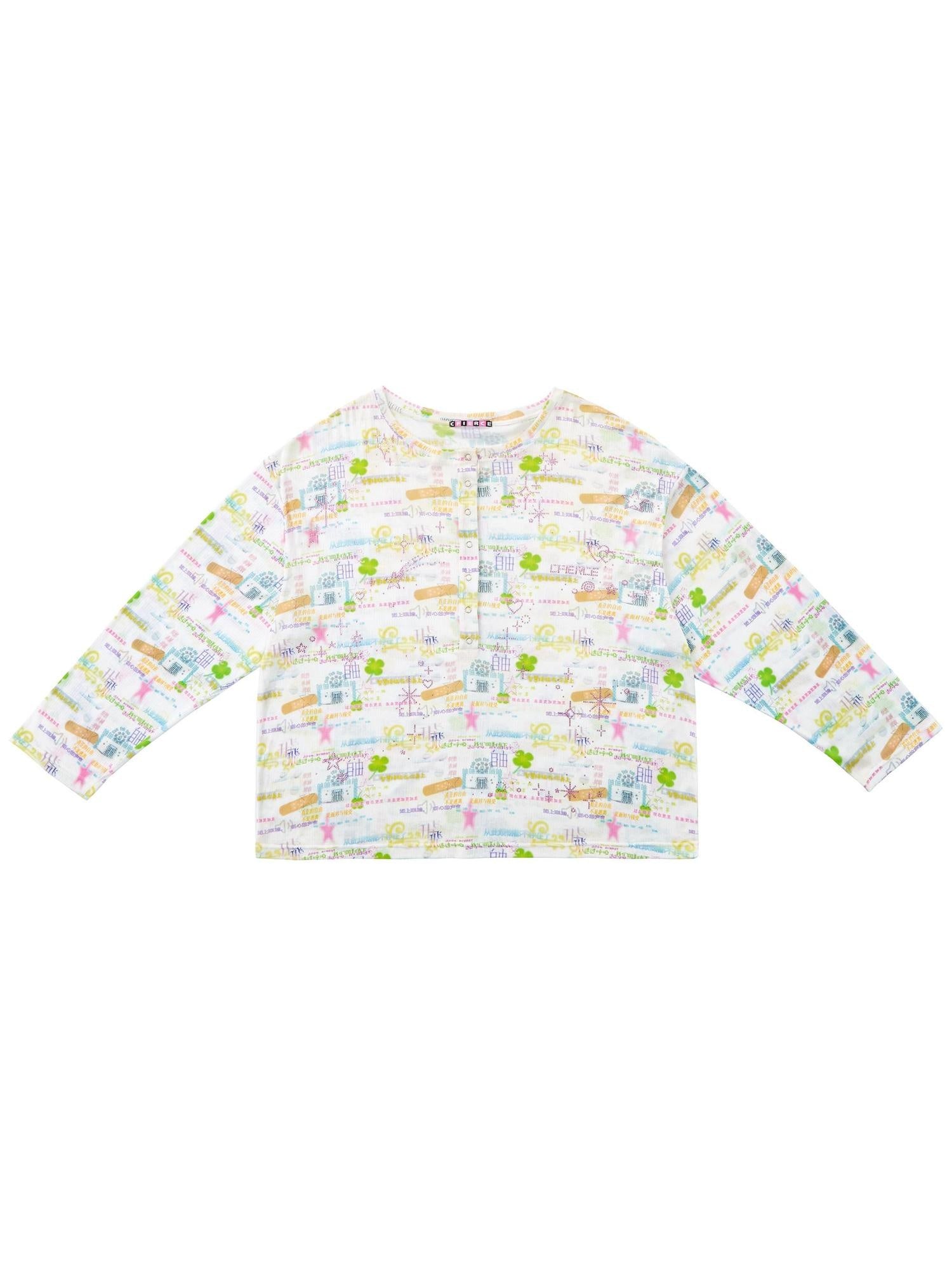 CFIERCE Embellished Print Rhinestone Loose Casual Midlength Unisex Cotton Blend Cardigan