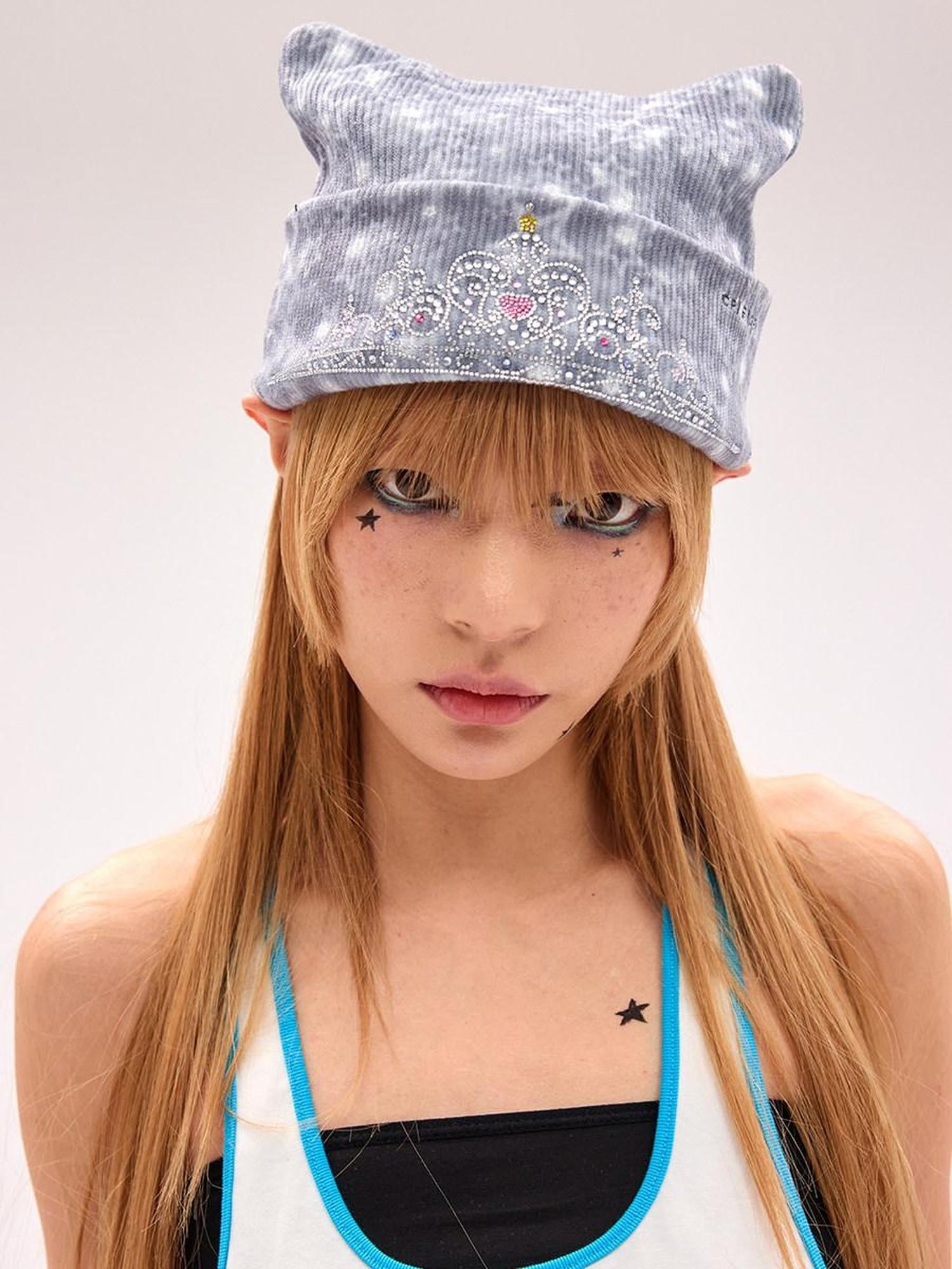 CFIERCE Embroidered Casual Unisex Youth Polyester One Size Black Grey Knit Beanie
