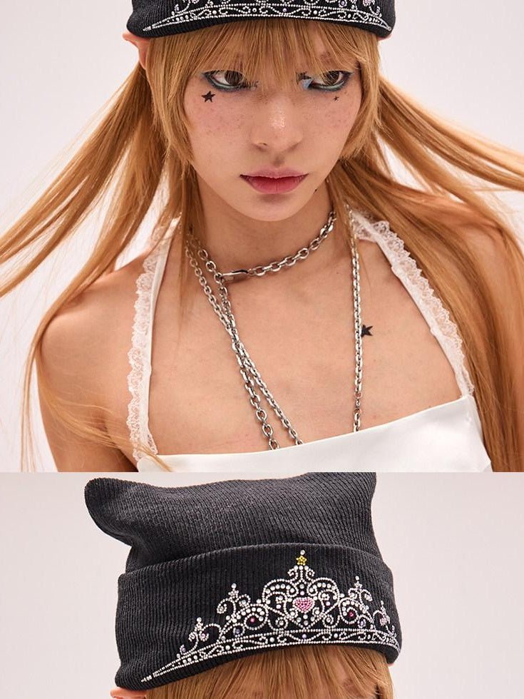 CFIERCE Embroidered Casual Unisex Youth Polyester One Size Black Grey Knit Beanie