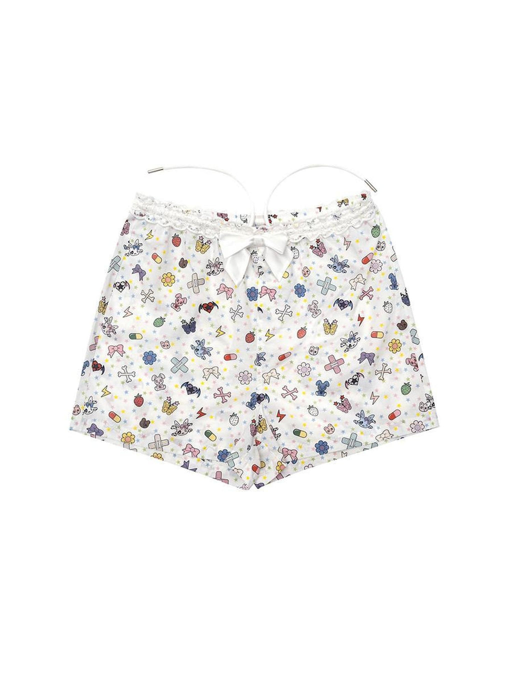 CFIERCE High Waist Elastic Pocket Pure Cotton Sweet Loose Youth Straight Pants