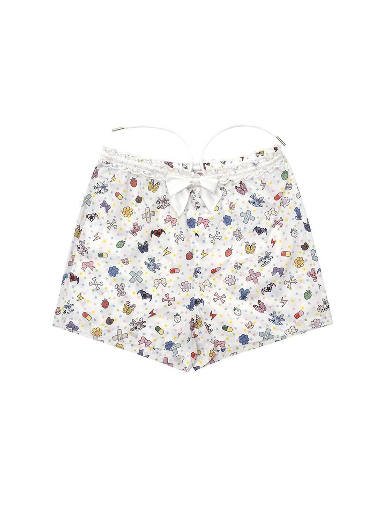 CFIERCE High Waist Elastic Pocket Pure Cotton Sweet Loose Youth Straight Pants