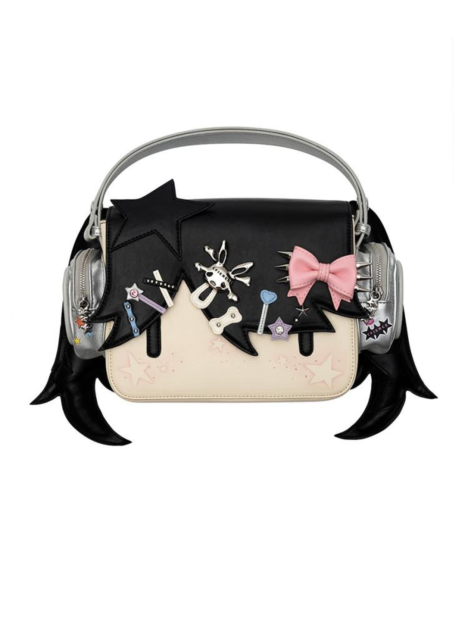 CFIERCE Magnetic Closure Sweet Edgy Cartoon Unisex Casual Crossbody Single Strap Handbag
