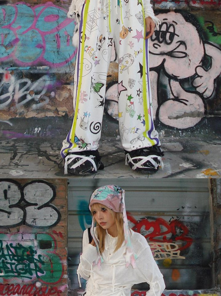 CFIERCE Minimal Office Straight Leg Natural Waist Pocket White Cotton Blend Pants