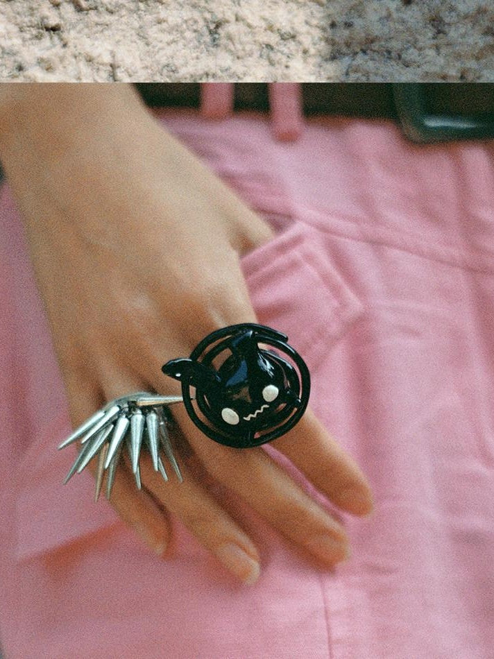 CFIERCE Minimalist Black White Contrast Elegant Chain Layered Unisex Jewelry 饰品