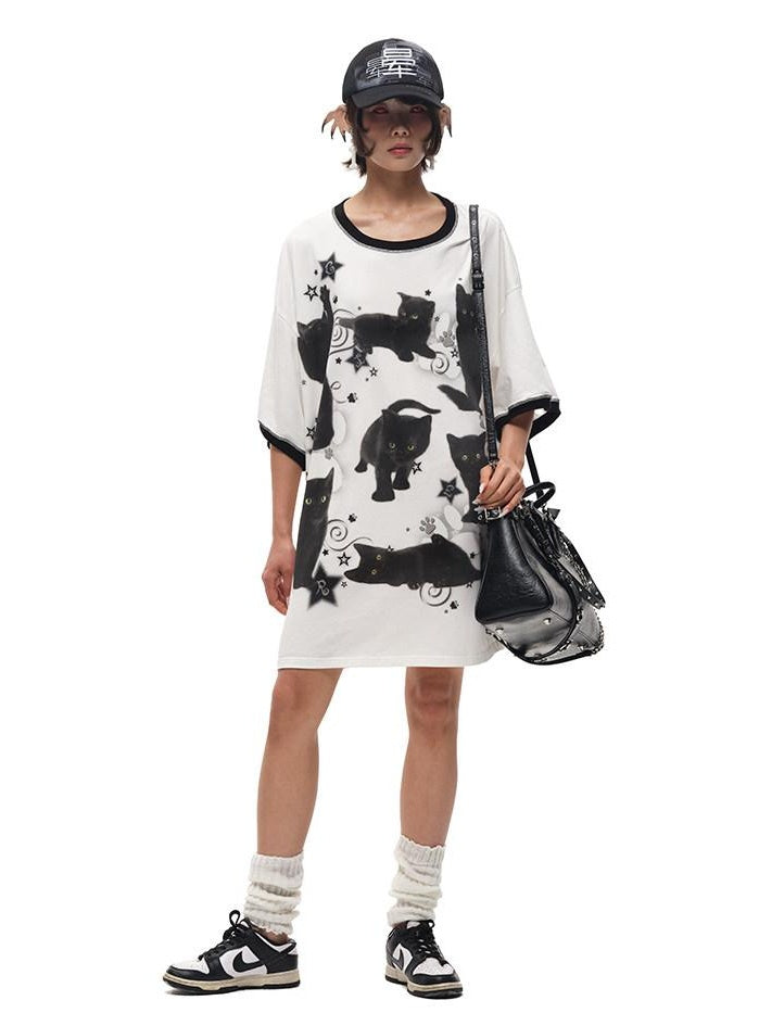CFIERCE Moisture Wicking Cotton Spandex Loose Streetwear Creative Animal Print Unisex