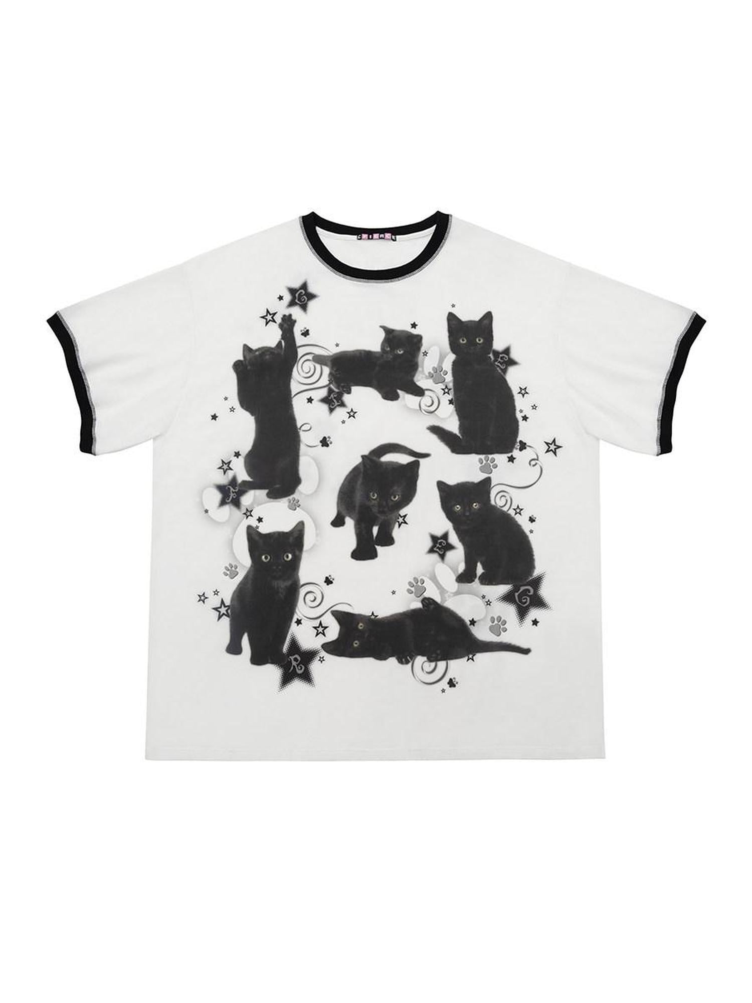 CFIERCE Moisture Wicking Cotton Spandex Loose Streetwear Creative Animal Print Unisex