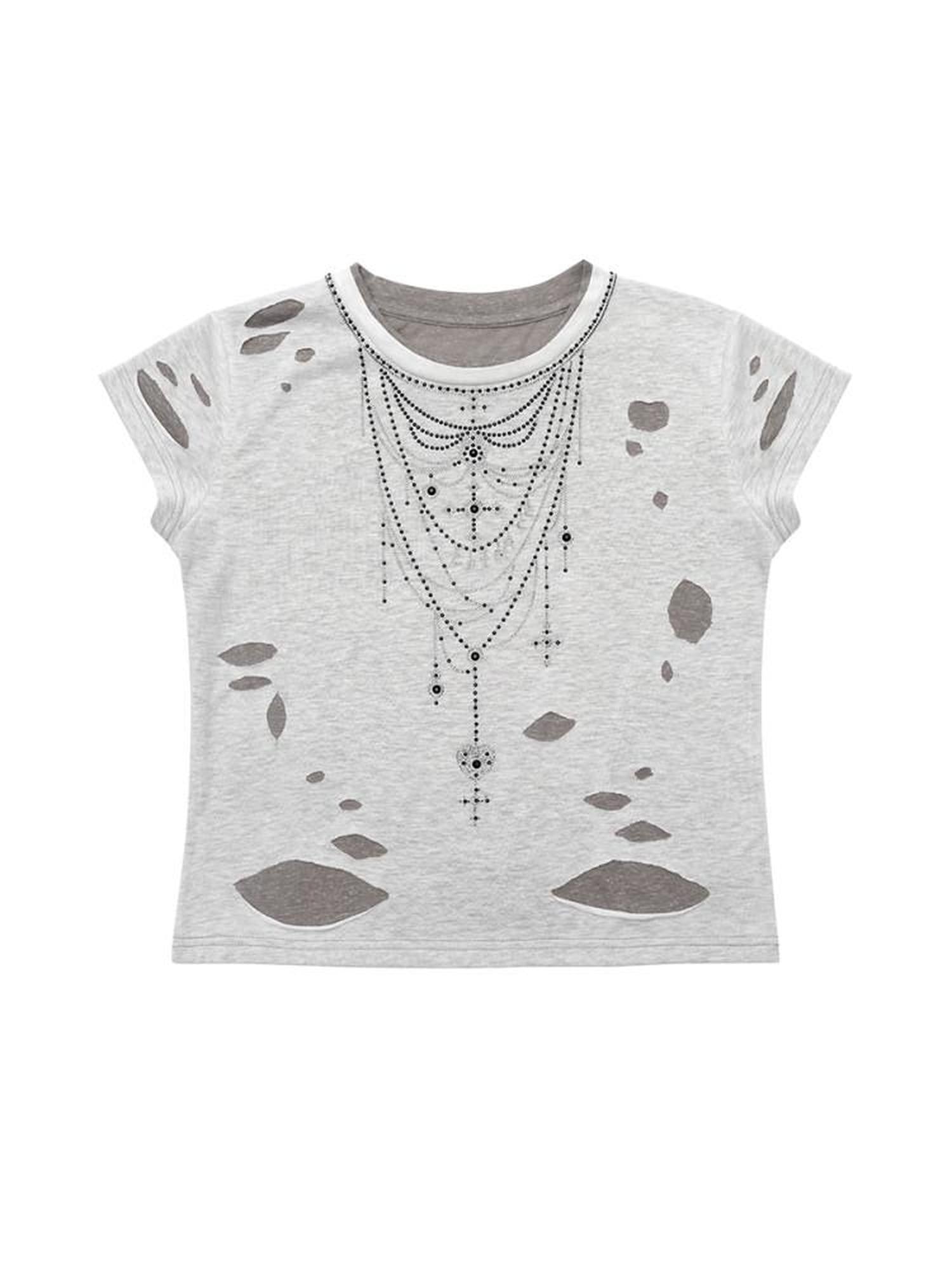 CFIERCE Moisture Wicking Hollowout Slim Fit Commuter Unisex Cross Print T Shirt