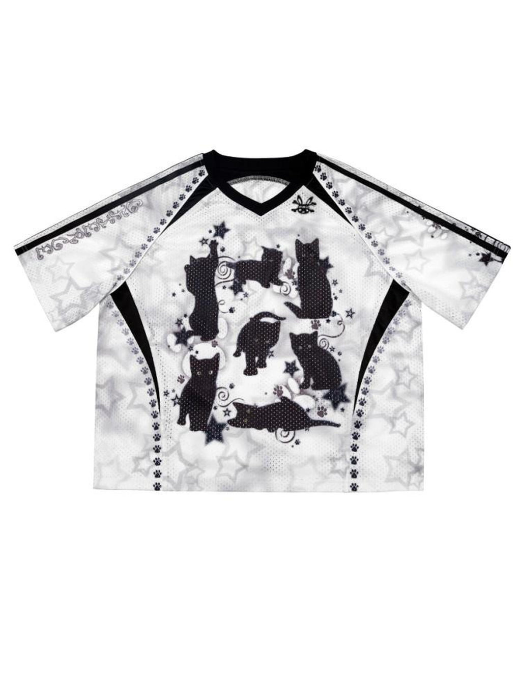 CFIERCE Moisture Wicking Street Loose V-neck Printed Unisex Cartoon Graphic Tshirt