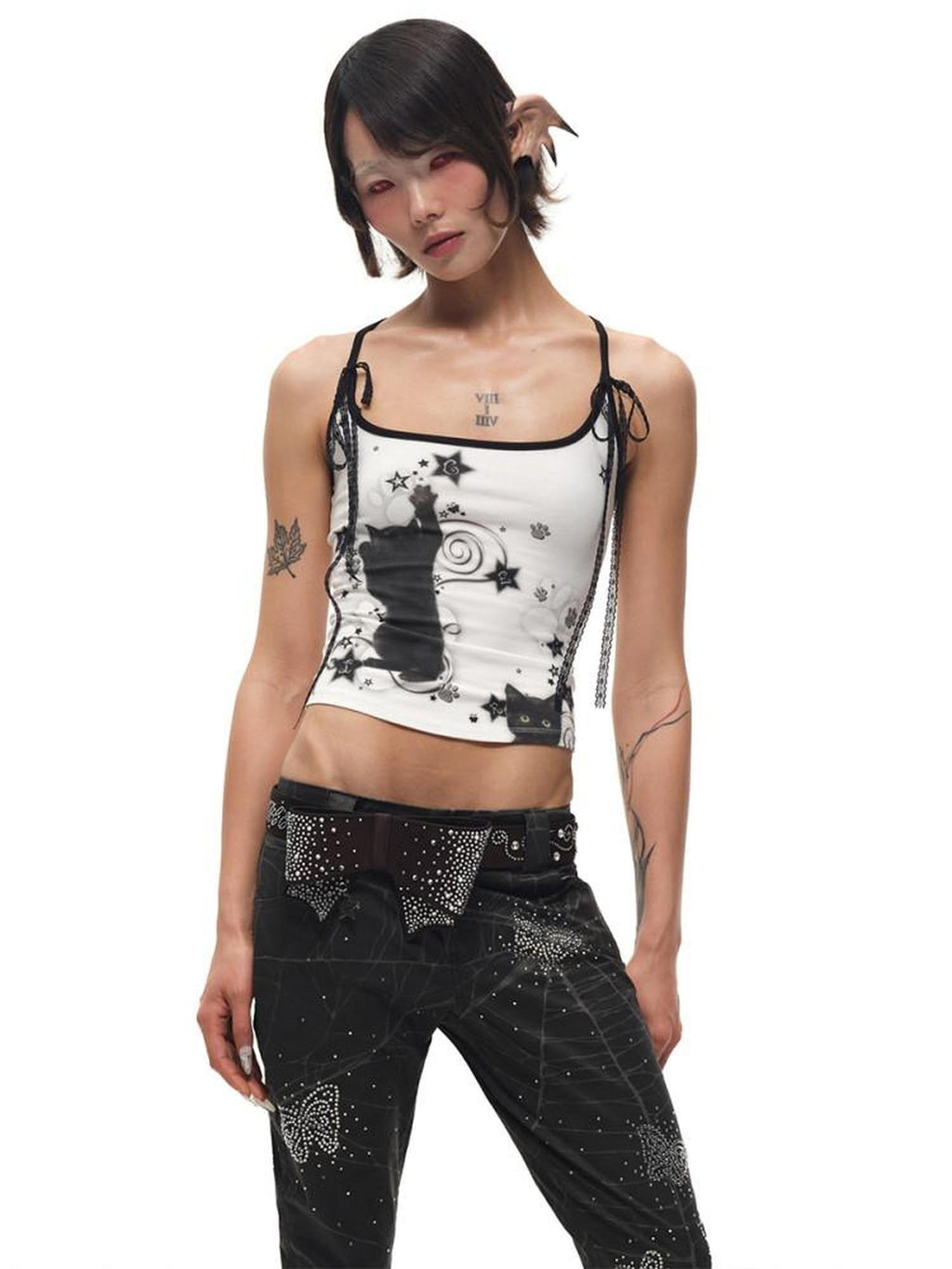 CFIERCE Original Design Animal Print Slim Fit Cotton Unisex Cropped Tank Top