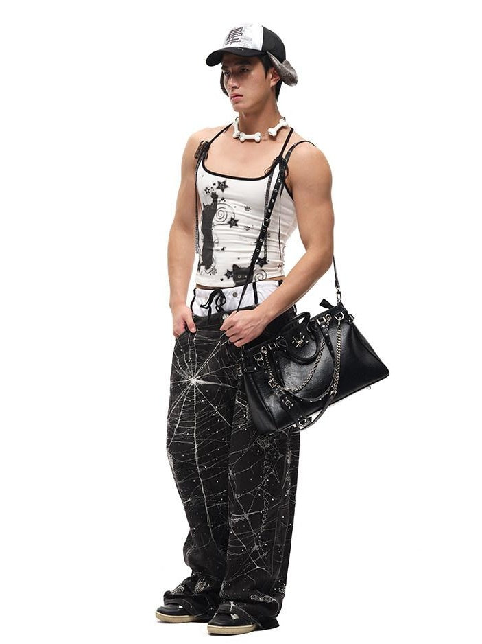 CFIERCE Original Design Animal Print Slim Fit Cotton Unisex Cropped Tank Top