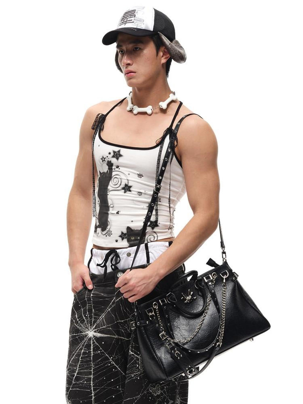CFIERCE Original Design Animal Print Slim Fit Cotton Unisex Cropped Tank Top