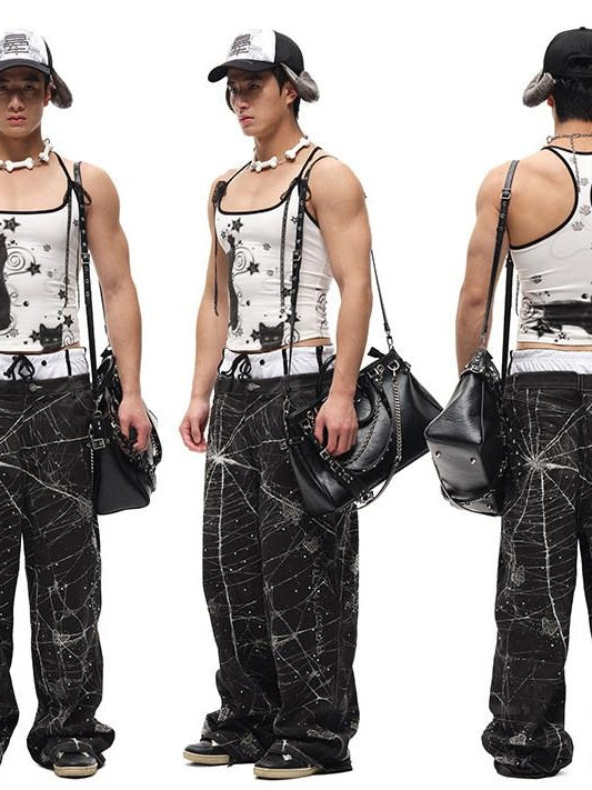 CFIERCE Original Design Animal Print Slim Fit Cotton Unisex Cropped Tank Top