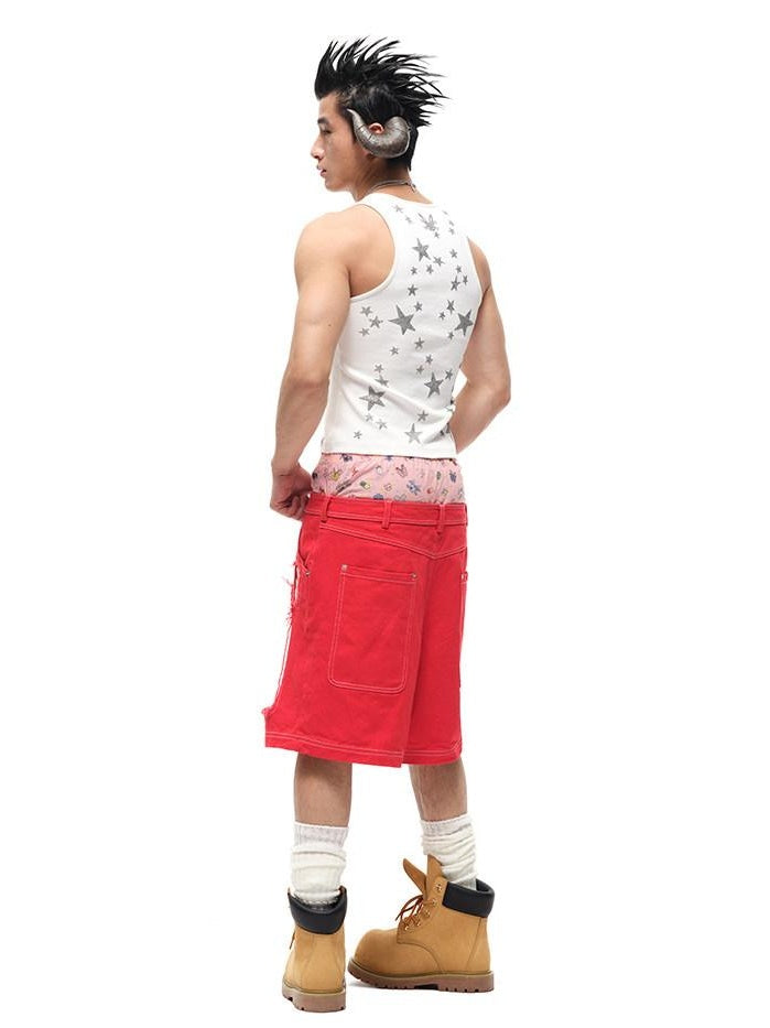 CFIERCE Original Printed Slim Fit Cotton Stretch Unisex Racerback Letter Tank Top