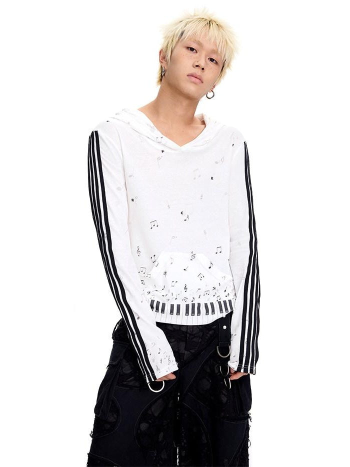 CFIERCE Oversized Cotton Blend Streetwear Loose Fit Unisex Youth White Pullover Hoodie