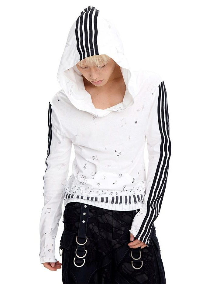 CFIERCE Oversized Cotton Blend Streetwear Loose Fit Unisex Youth White Pullover Hoodie