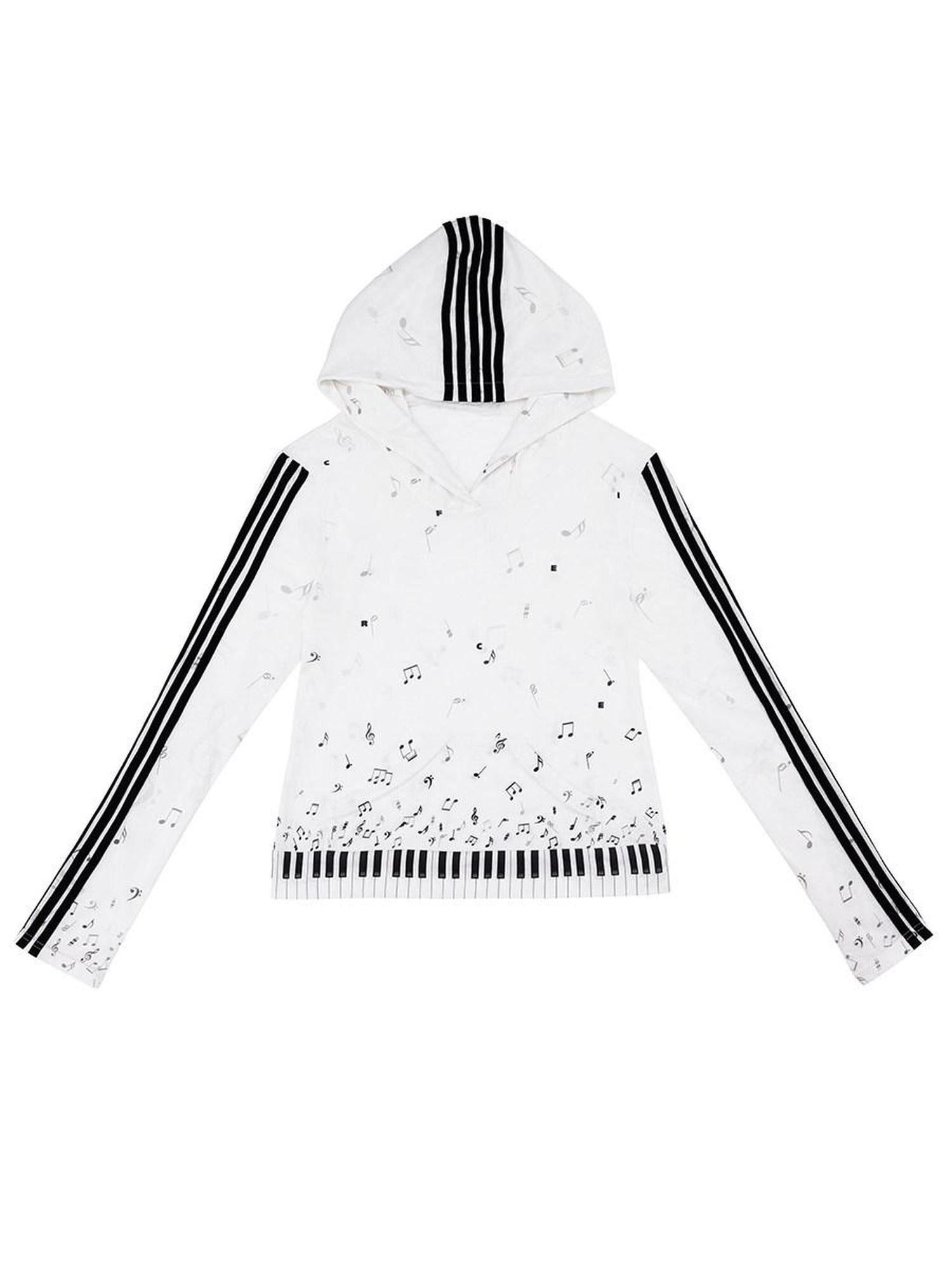 CFIERCE Oversized Cotton Blend Streetwear Loose Fit Unisex Youth White Pullover Hoodie