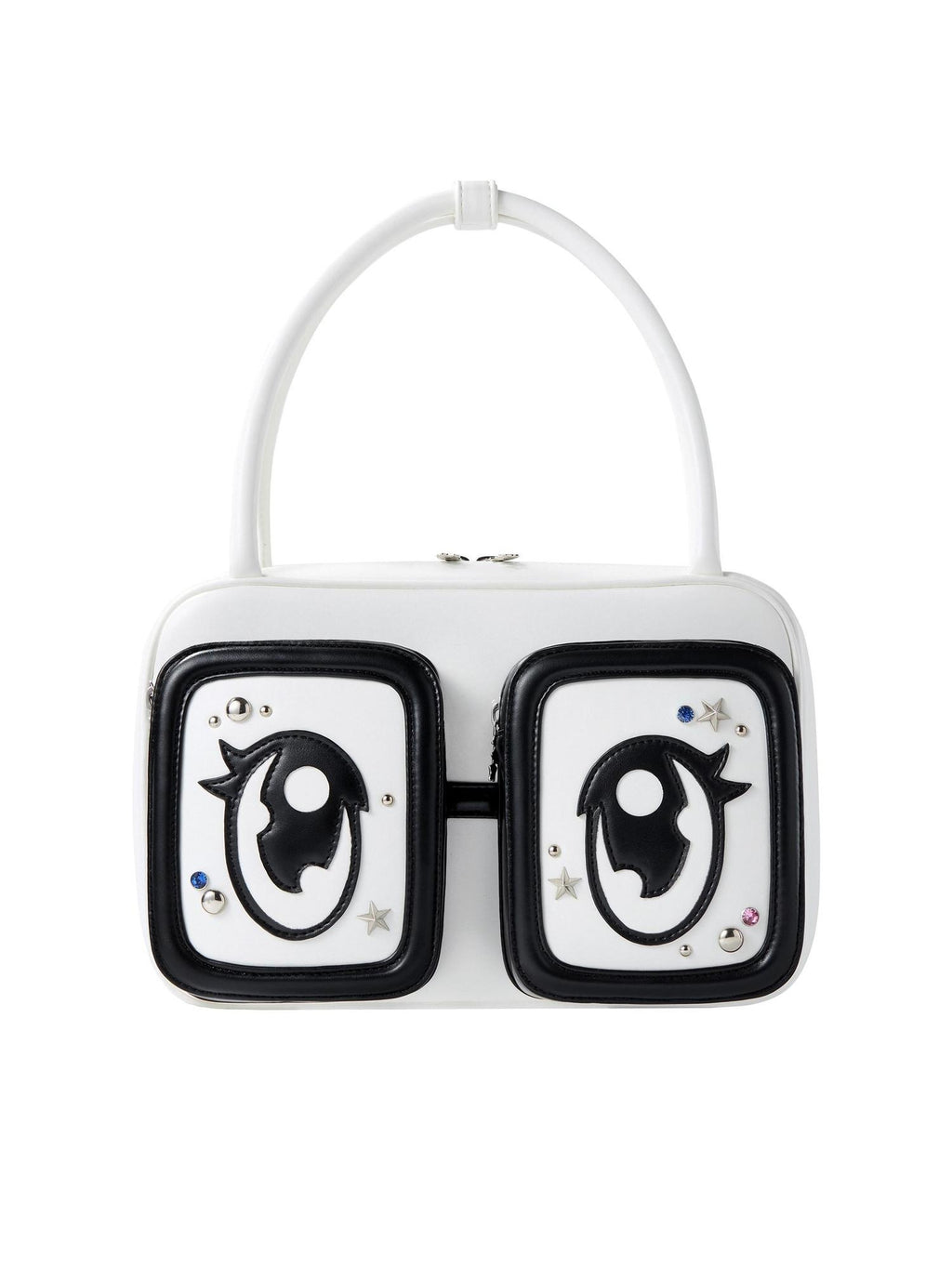 CFIERCE Playful Big Eye Graphic Square Handheld Single Strap Unisex Medium Large Bag
