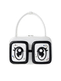 CFIERCE Playful Big Eye Graphic Square Handheld Single Strap Unisex Medium Large Bag