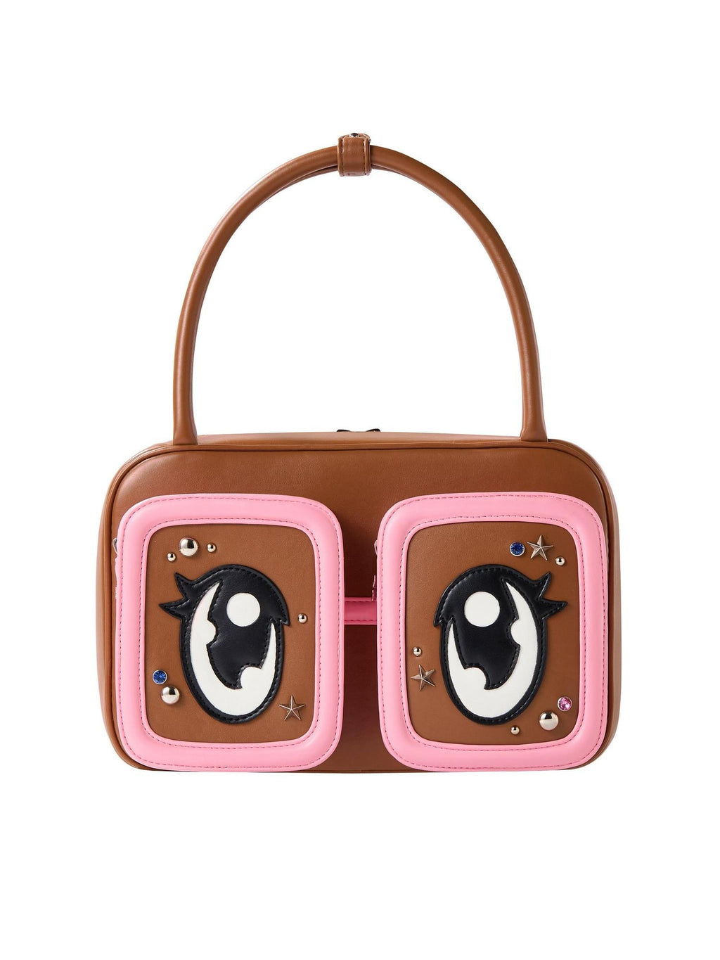 CFIERCE Playful Big Eye Graphic Square Handheld Single Strap Unisex Medium Large Bag