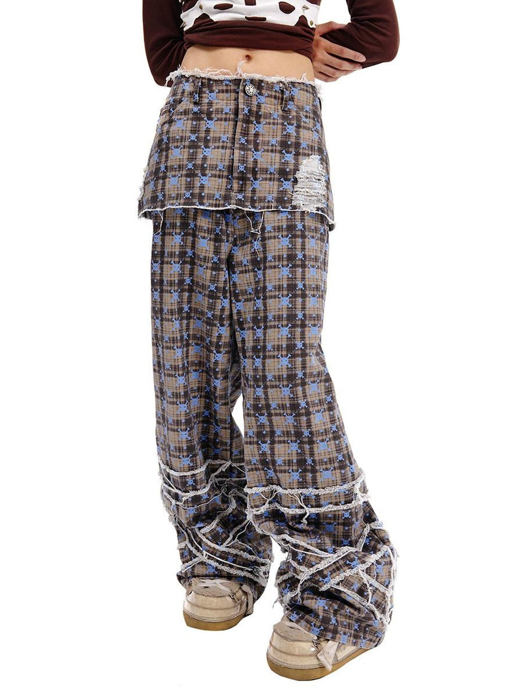 CFIERCE Pure Cotton Low Waist Modern Khaki Relaxed Fit Youth Casual Wide Leg Pants